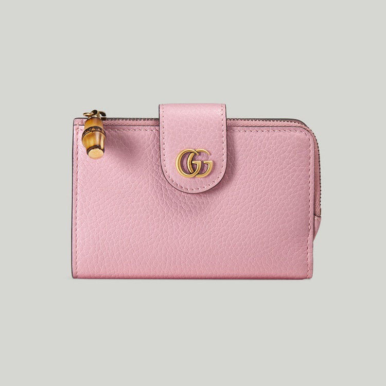 739498.AABXM.5823.001.080.0000.Light Medium Double G wallet with bamboo